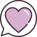 speech bubble,conversation,chat,heart,love,romantic